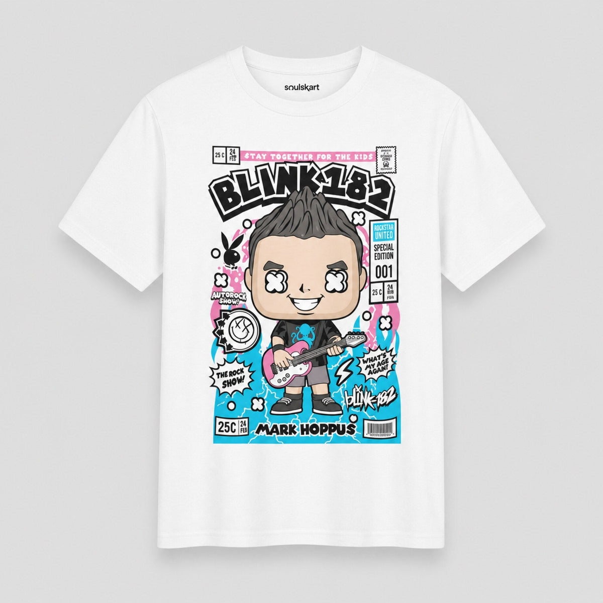 Blink-182 Pop Art Unisex T-Shirt — front view