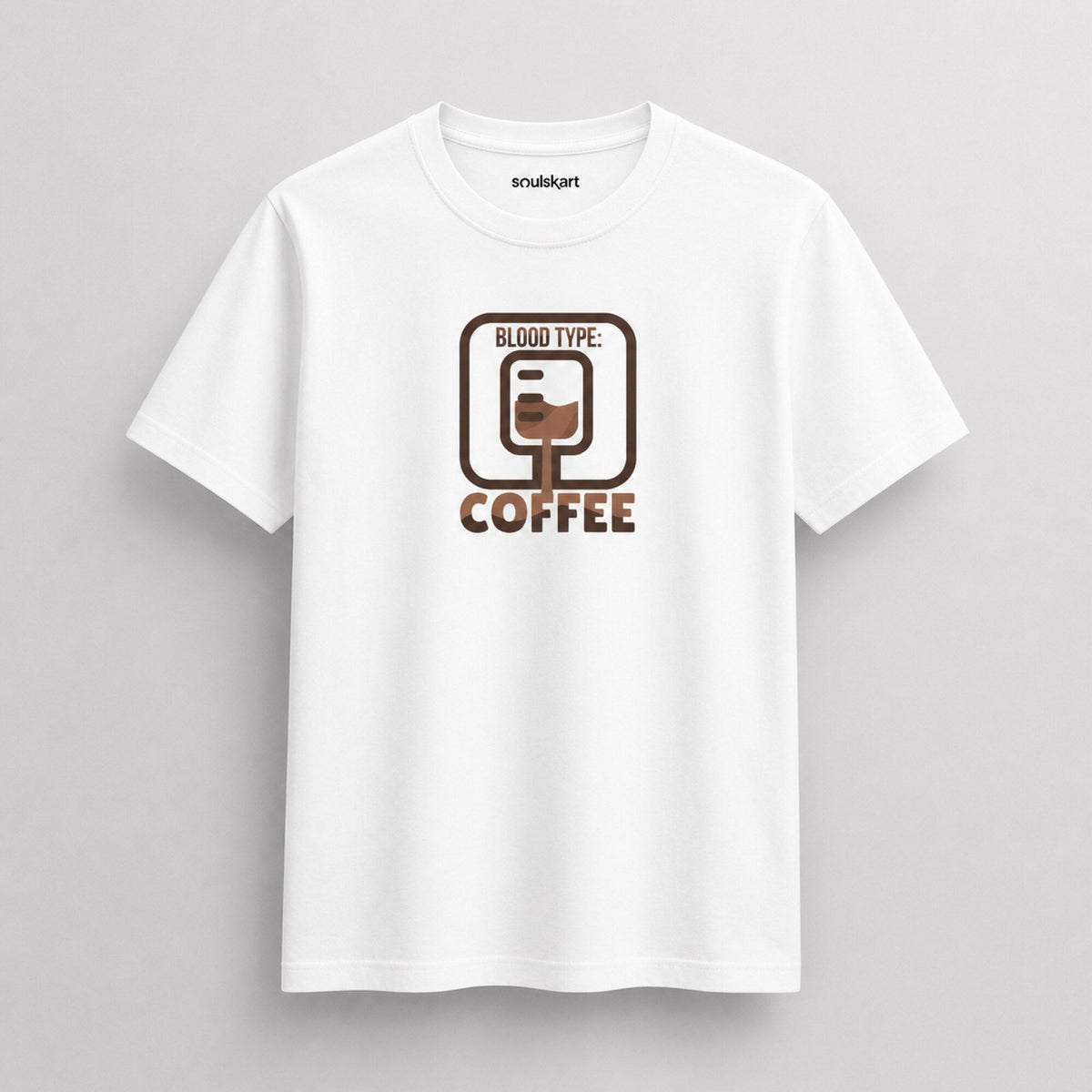 Blood Type: Coffee Unisex Tee — front view