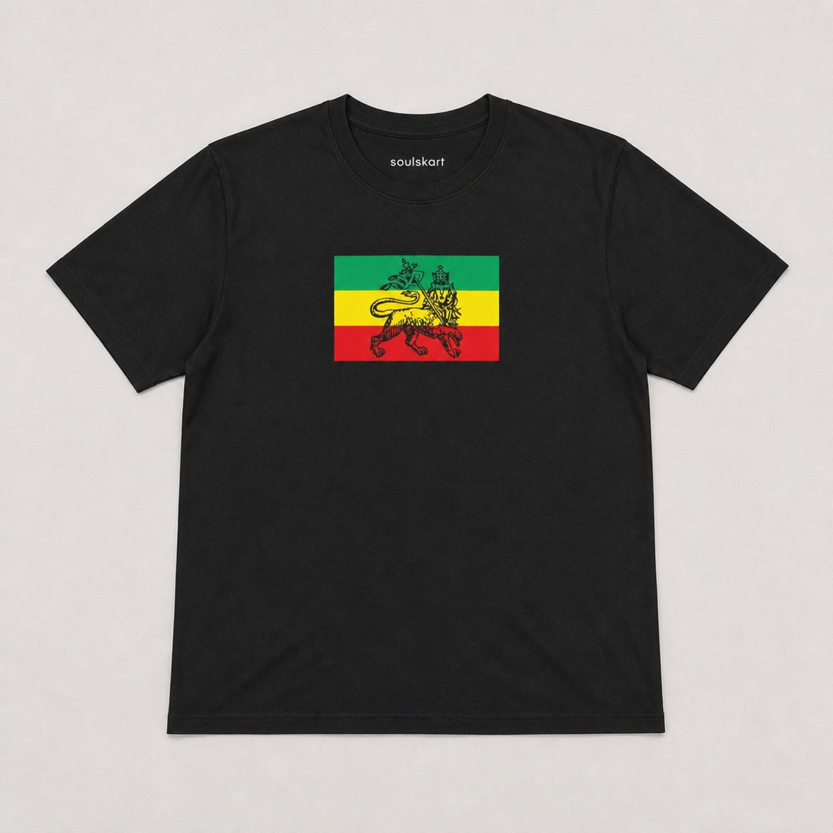 Bob Marley Flag Tee — on hanger