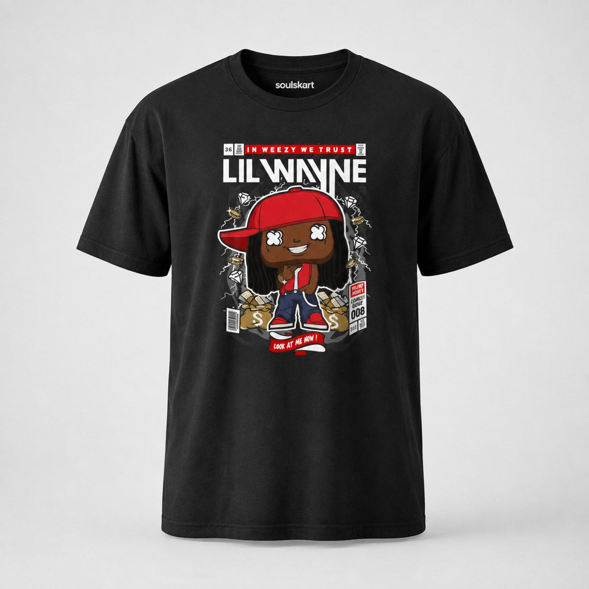 Lil Wayne Pop Art Unisex T-Shirt — front view