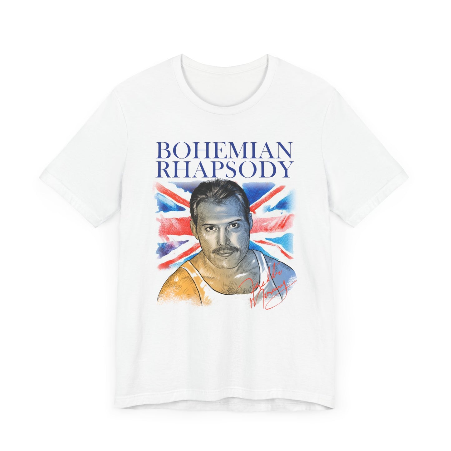 Bohemian Rhapsody Freddie Mercury Inspired Unisex Tee — side view