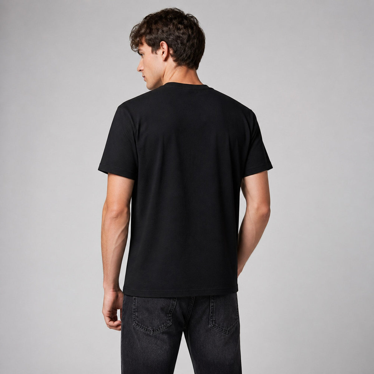 Bonfire Unisex T-Shirt — worn on model, back