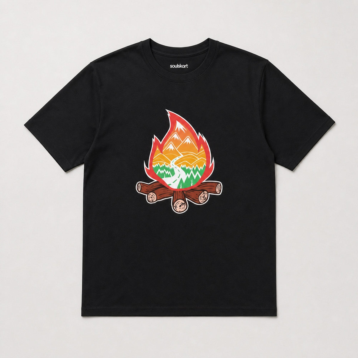 Bonfire Unisex T-Shirt — on hanger