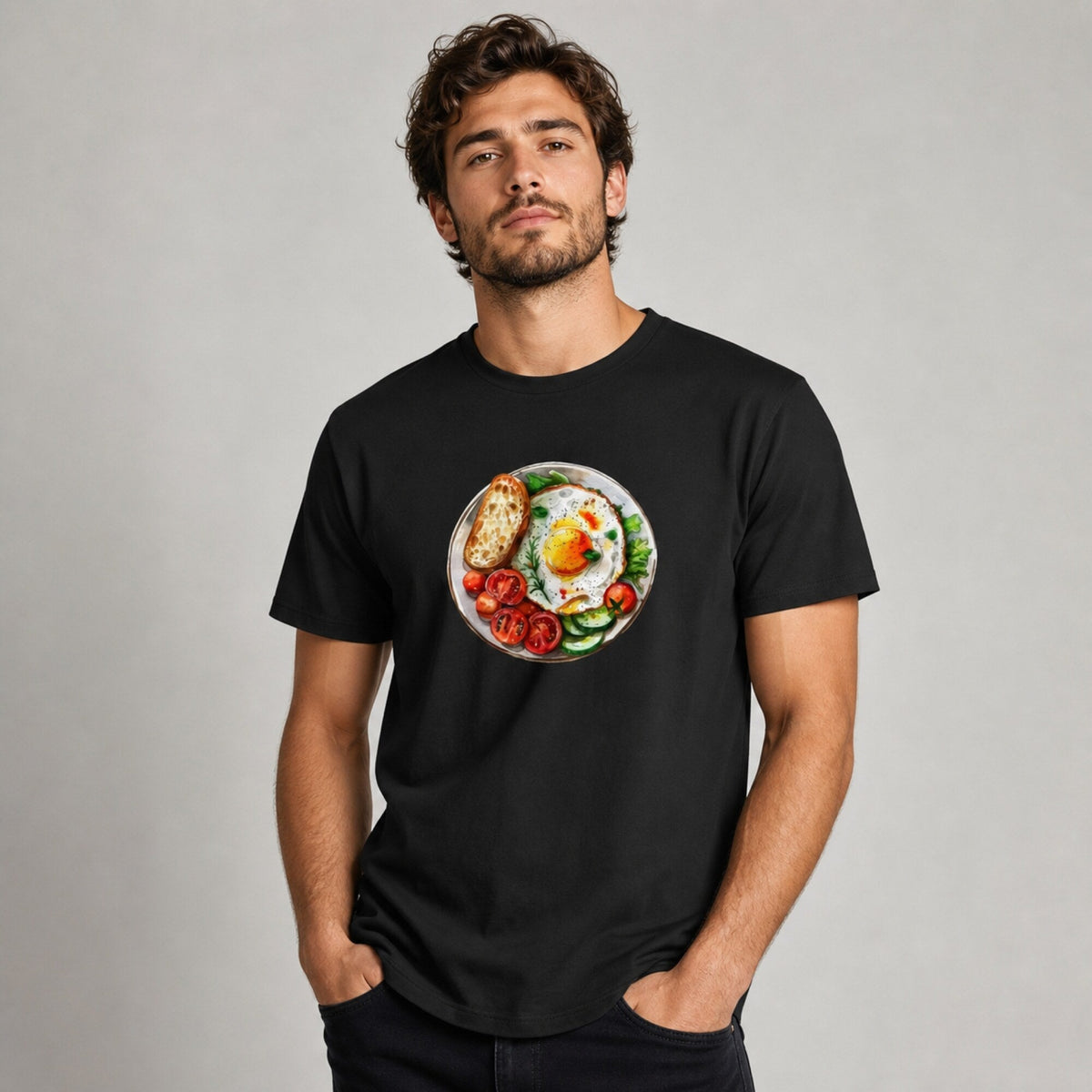 Breakfast Club T-Shirt: All-Day Brunch Vibes — worn on model, front