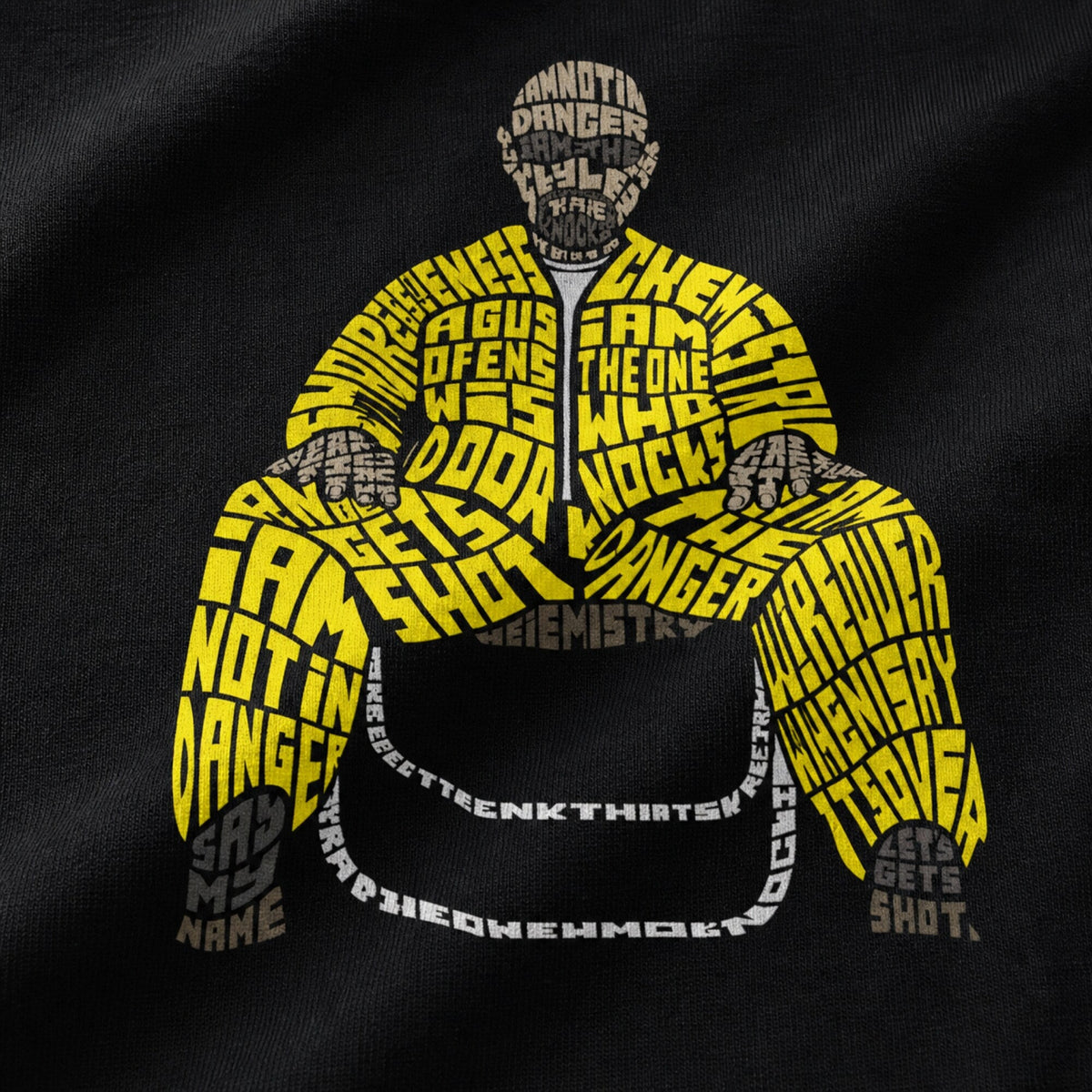 Breaking Bad Genius - Walter White Typography Tee — print detail close-up