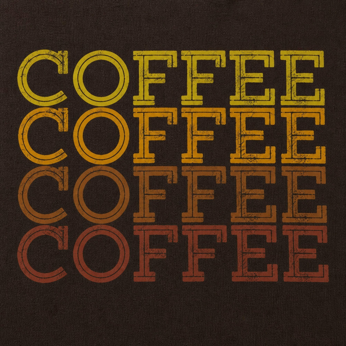 Brewed for Comfort Coffee T-Shirt — print detail close-up
