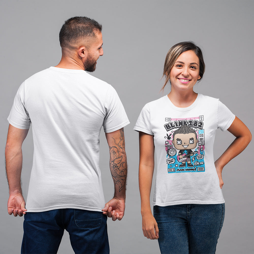 Blink-182 Pop Art Unisex T-Shirt - Lifestyle Image