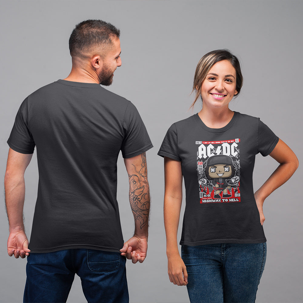 AC/DC Angus Young Pop Art Unisex T-Shirt - Lifestyle Image