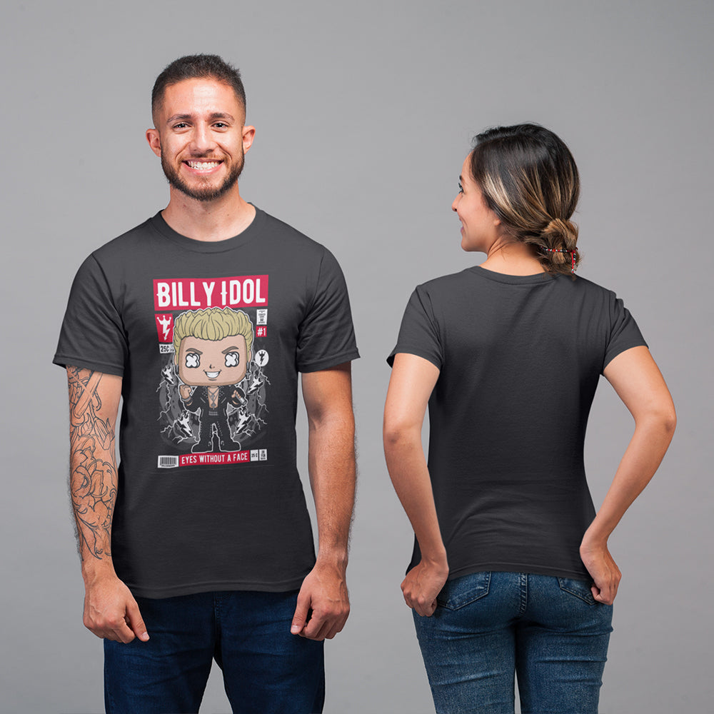 Billy Idol Pop Art Unisex T-Shirt - Detail Shot