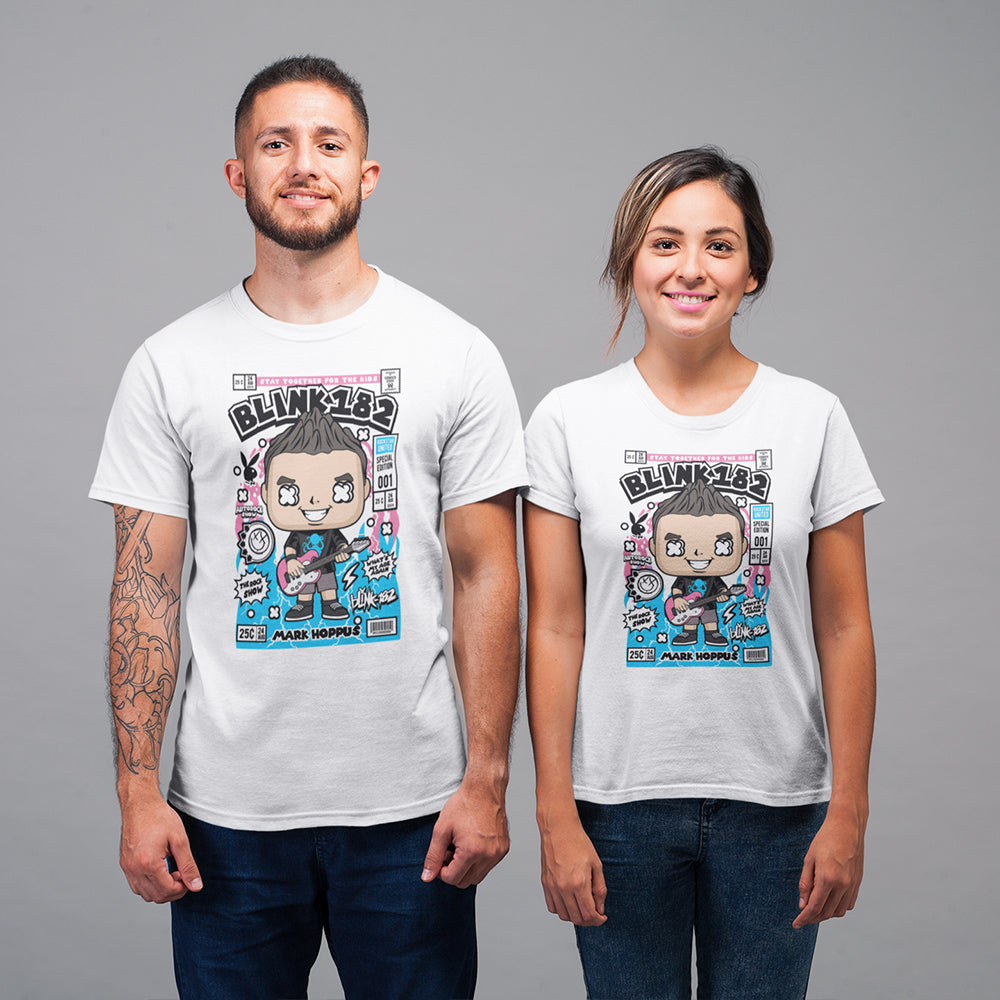 Blink-182 Pop Art Unisex T-Shirt - Side View