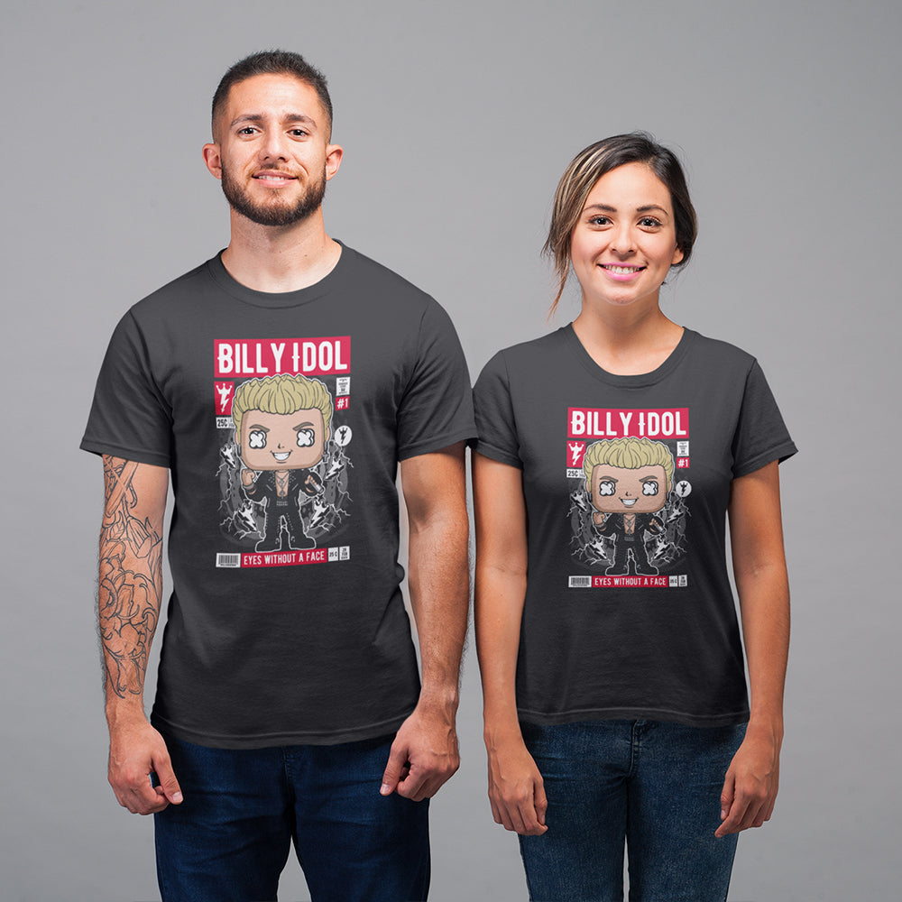 Billy Idol Pop Art Unisex T-Shirt - Side View