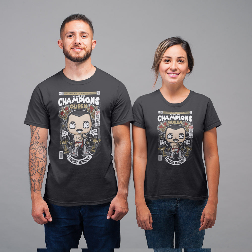 Queen We Are The Champions Pop Art Unisex T-Shirt — product photo 4