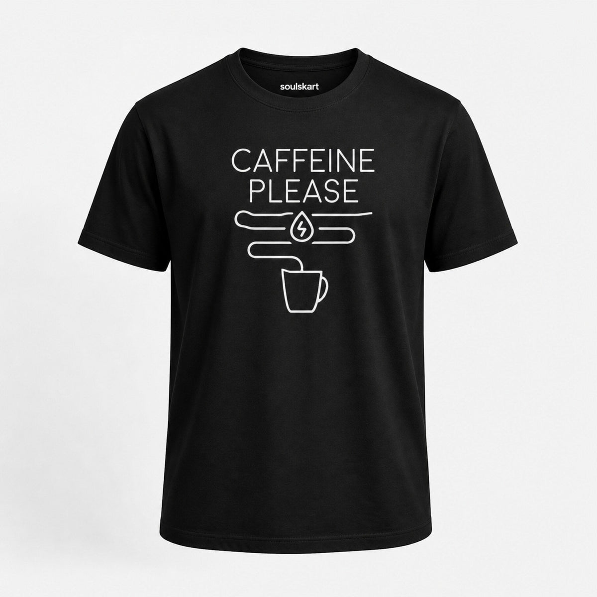 Caffeine Please Graphic T-Shirt — front view