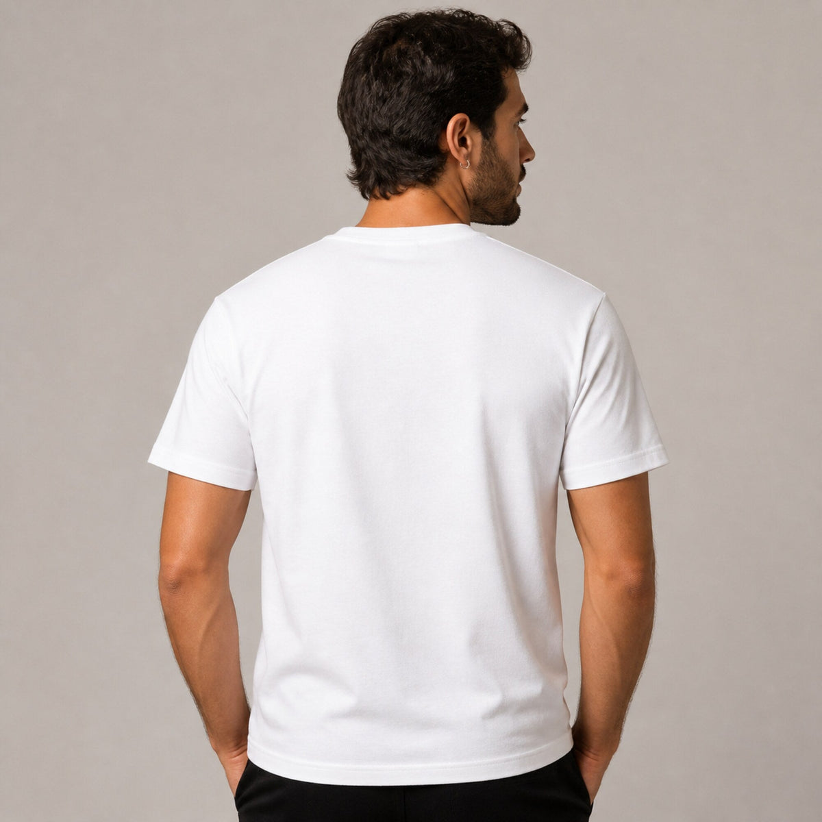 Campfire Unisex T-Shirt — worn on model, back