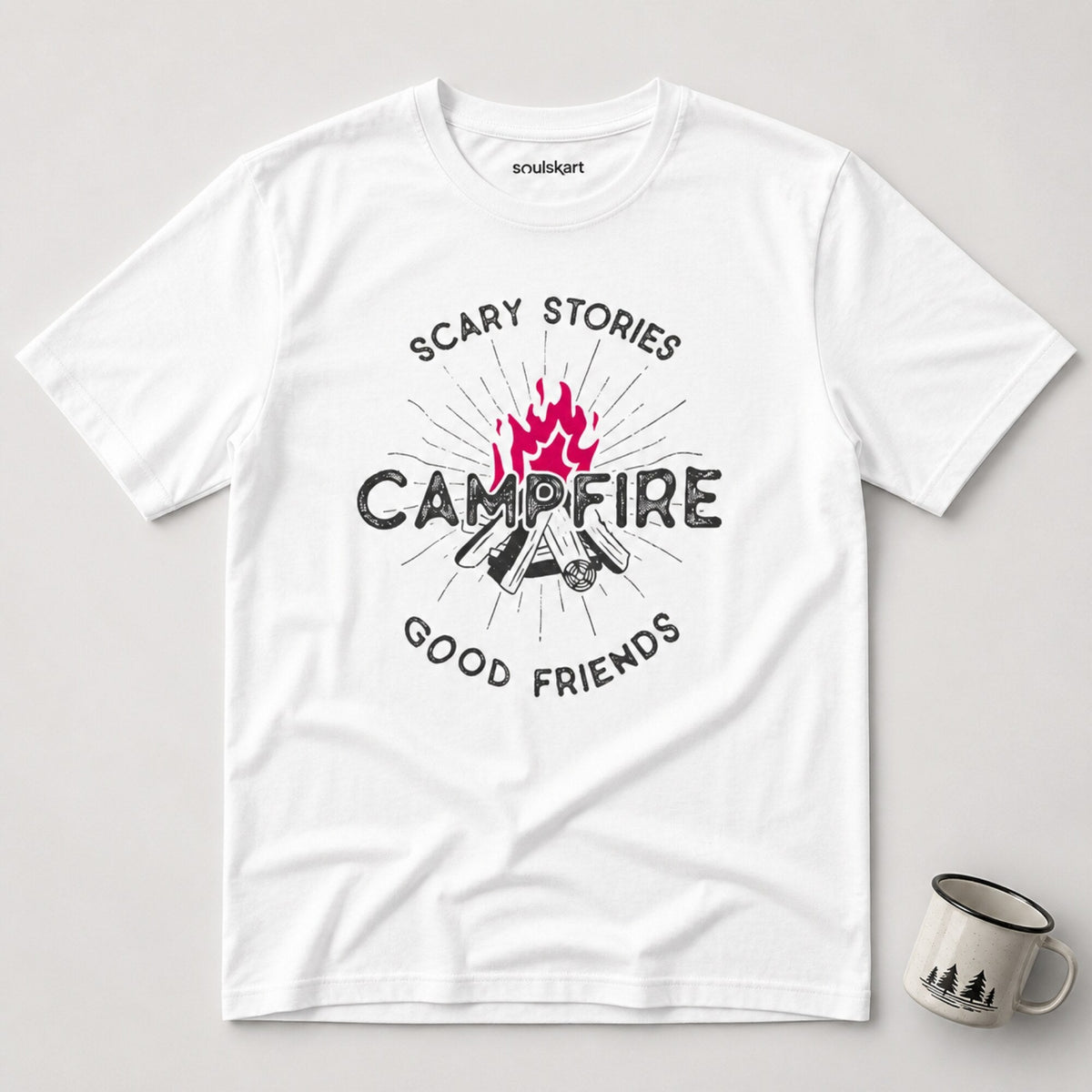 Campfire Unisex T-Shirt — on hanger