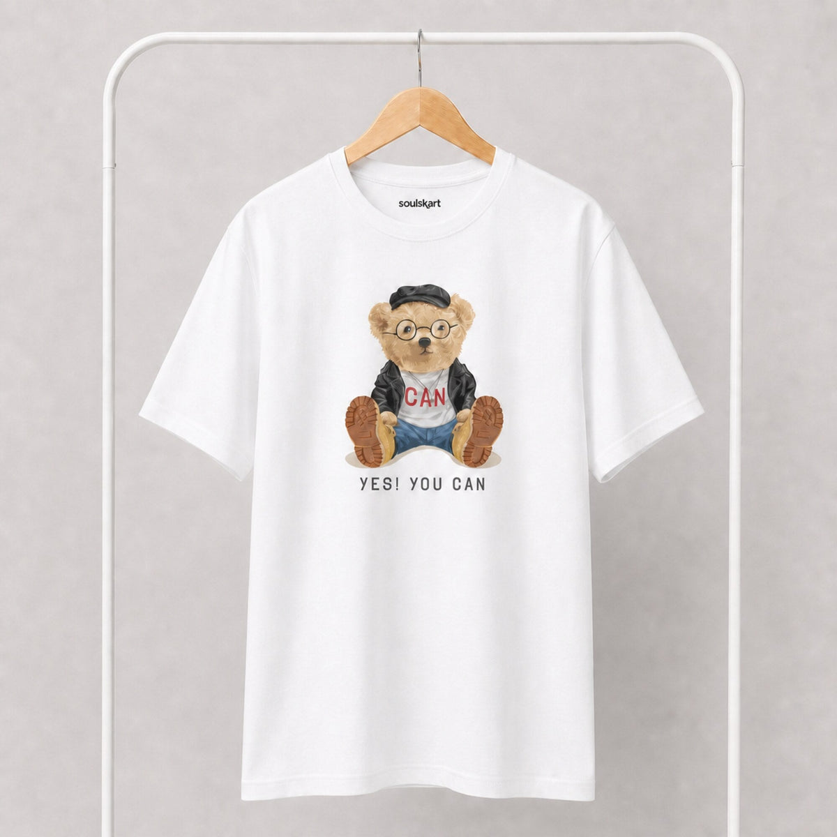 Can Attitude Unisex Streetwear Tee — on hanger
