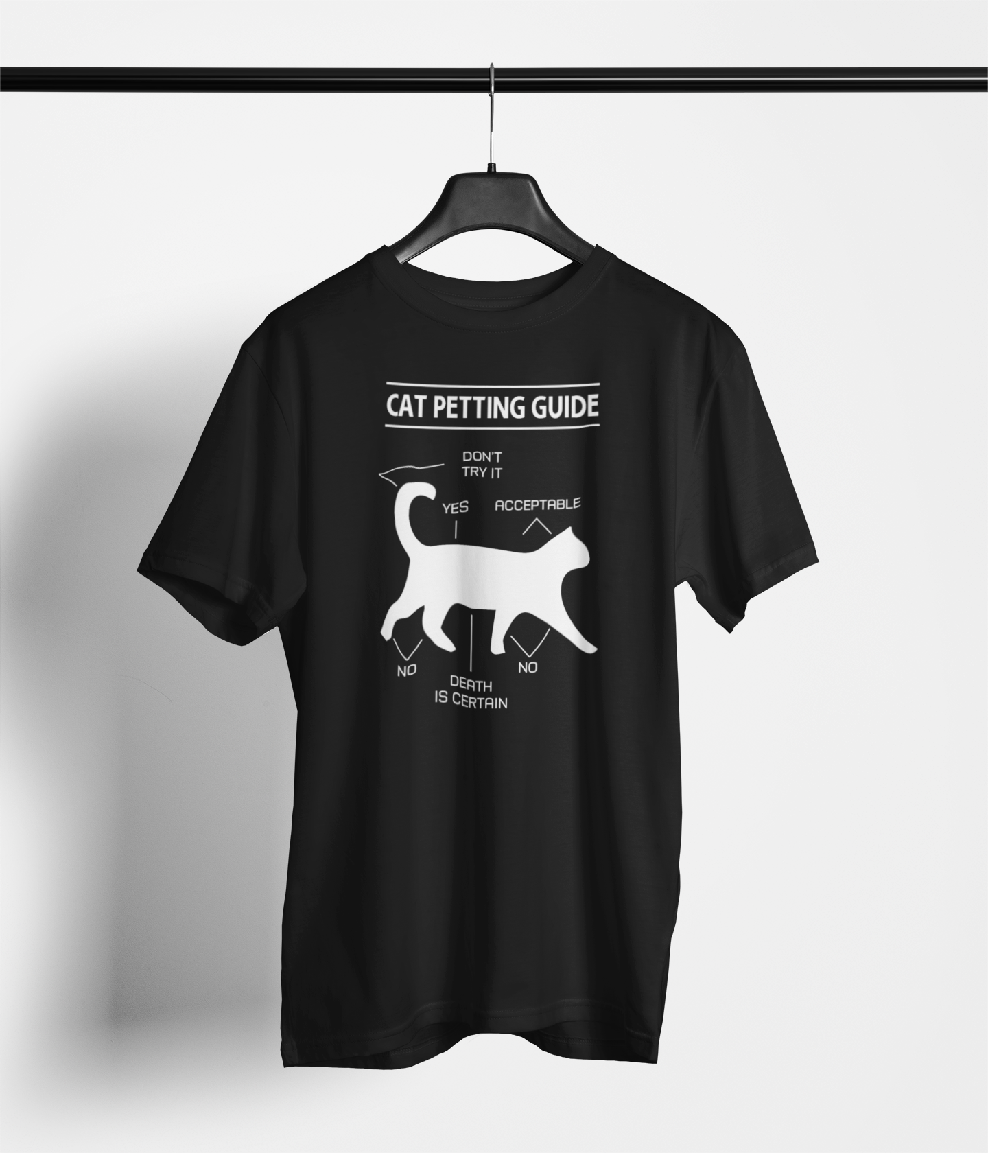 Cat Petting Guide Unisex Cotton T-Shirt — main product image