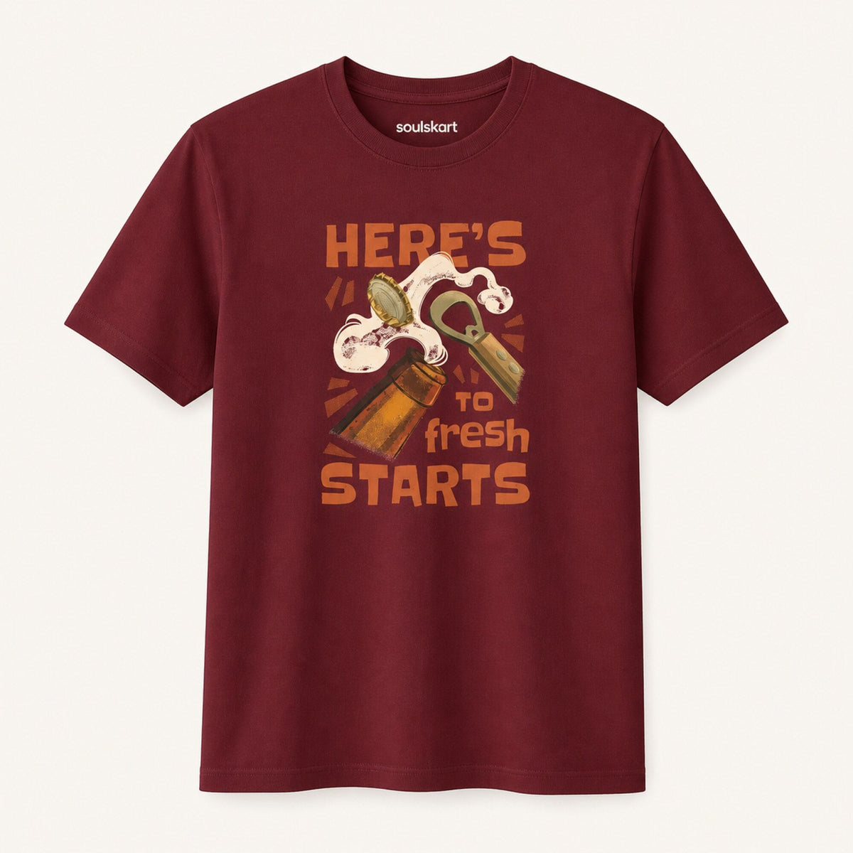 Cheers to Fresh Start T-Shirt — front view