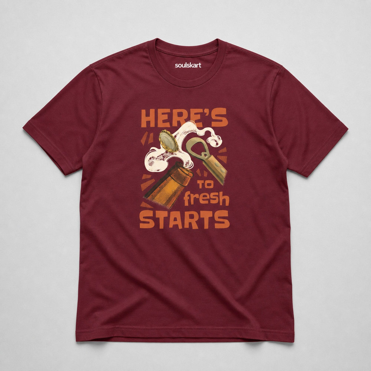 Cheers to Fresh Start T-Shirt — on hanger