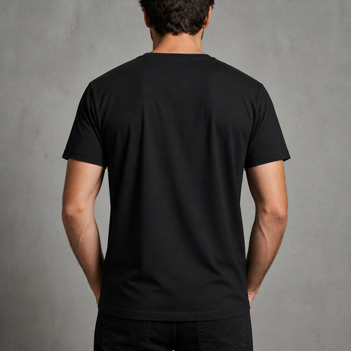 Choose Wisely Electric Guitar Tee — worn on model, back