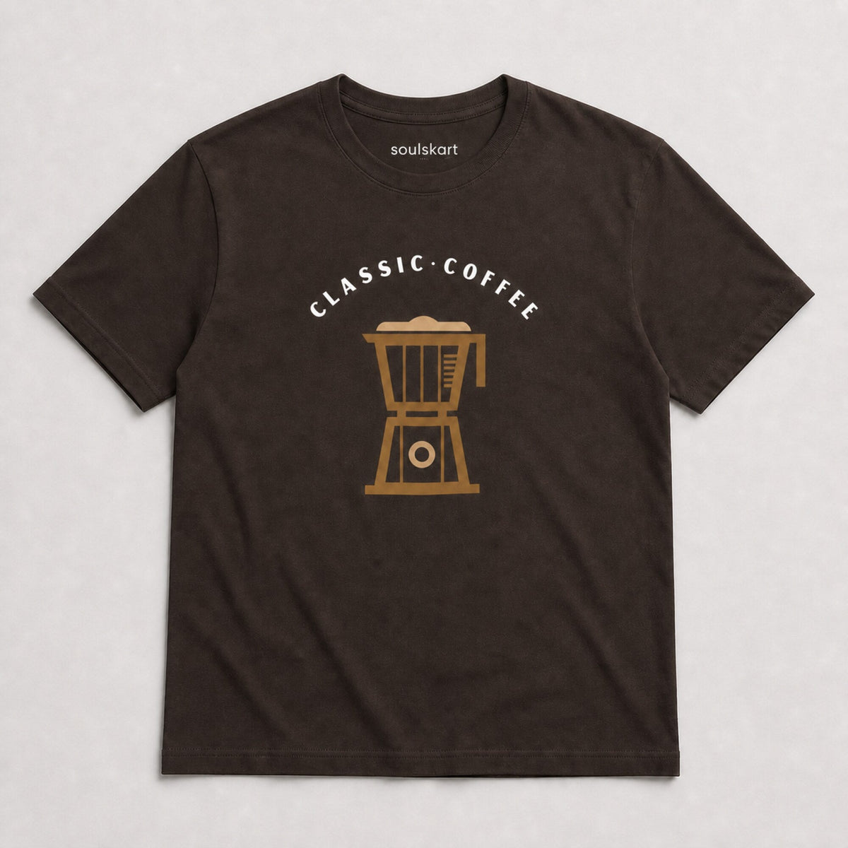 Classic Coffee Print Unisex T-Shirt — on hanger