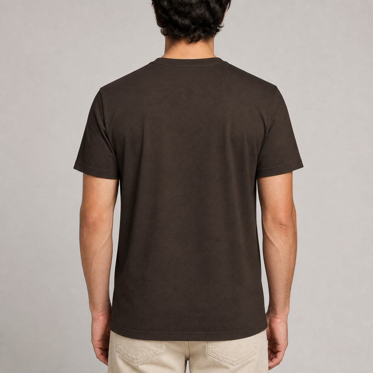 Classic Coffee Vibes Unisex T-Shirt — worn on model, back
