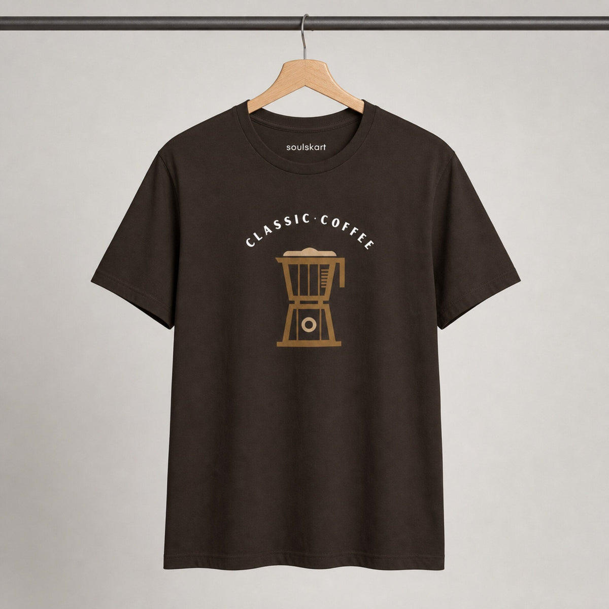 Classic Coffee Vibes Unisex T-Shirt — on hanger