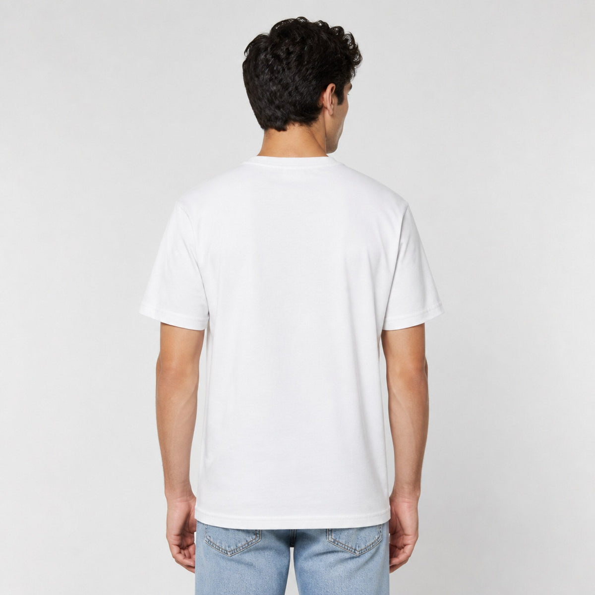 Climb Mountain Unisex T-Shirt — worn on model, back