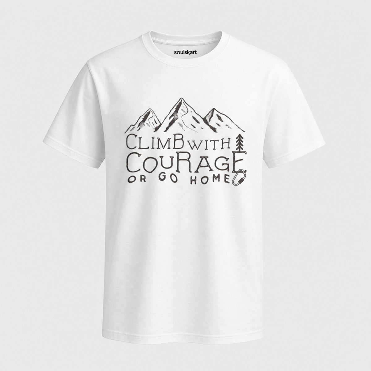 Climb With Courage Unisex T-Shirt — front view