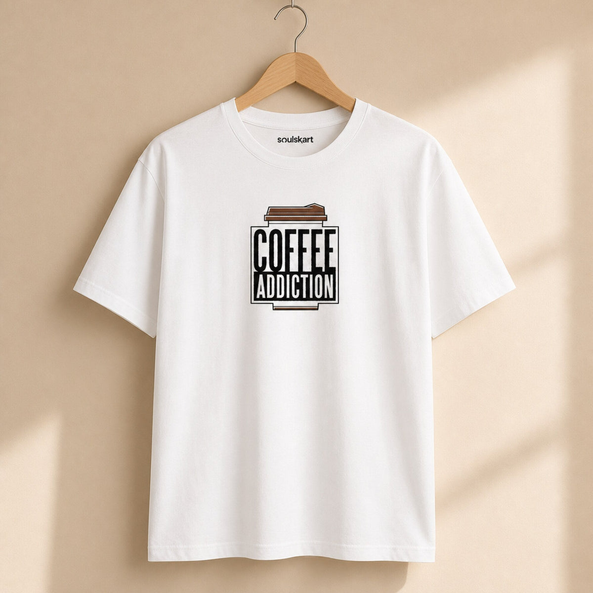 Coffee Addiction Tee — on hanger