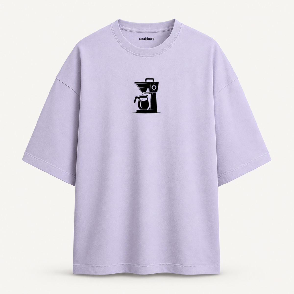 Coffee Machine Print Tee — Lilac