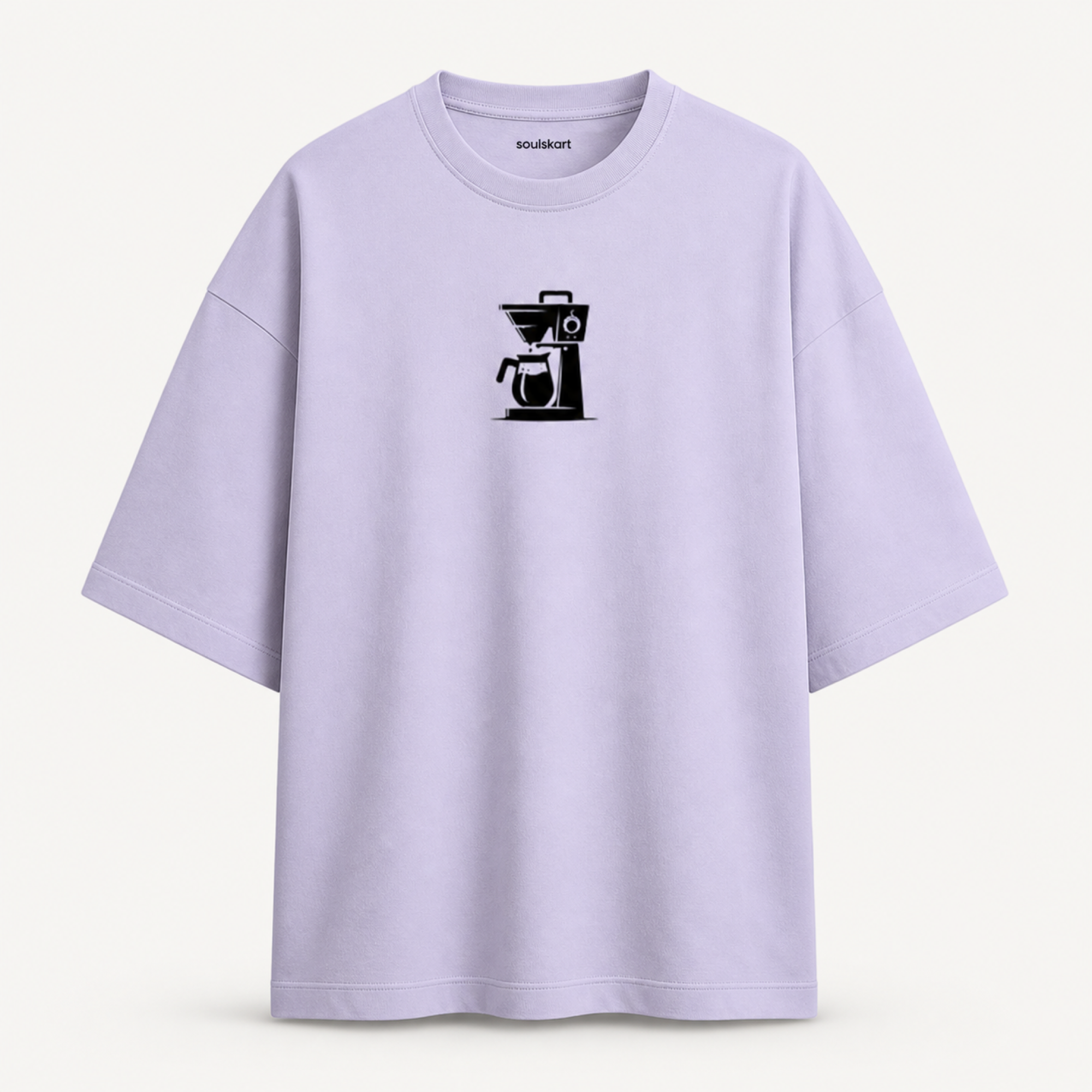 Coffee Machine Print Tee — Lilac