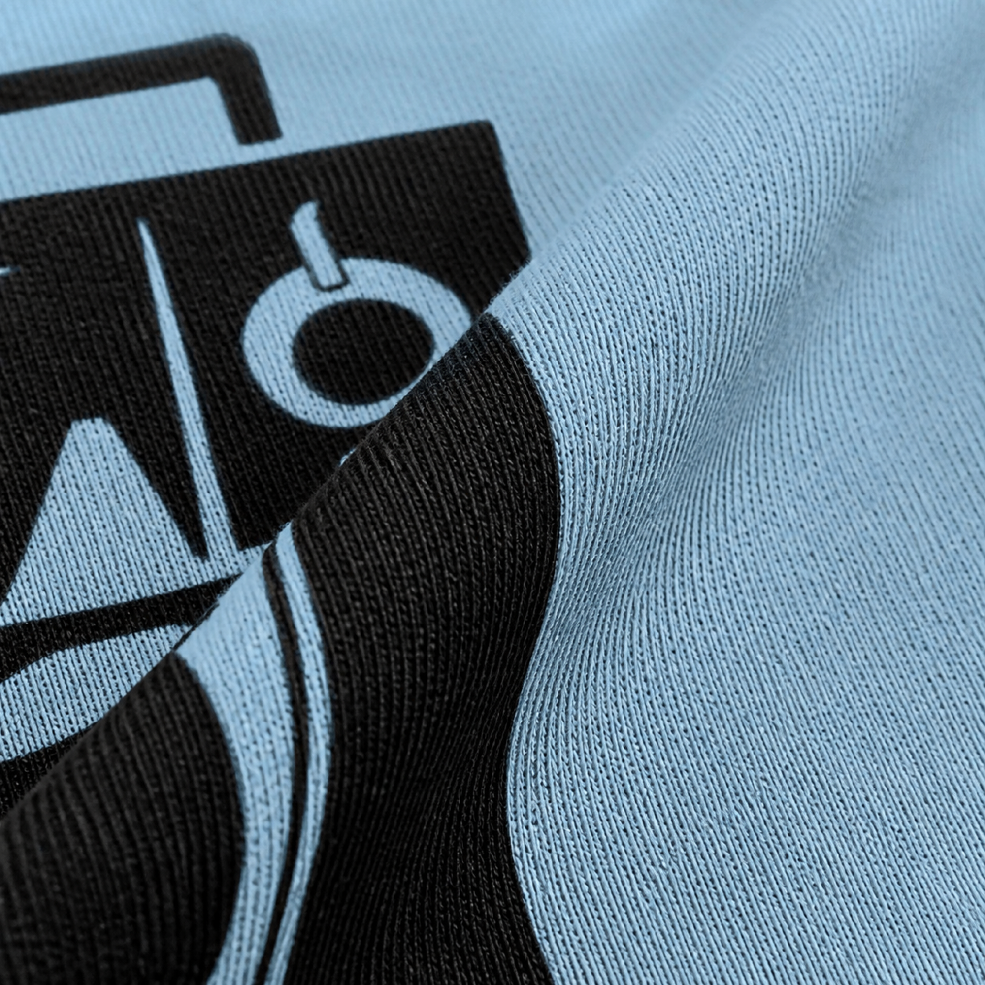 Coffee Machine Print Tee — Sky Blue