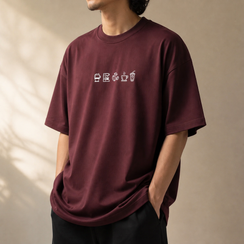 Coffee Loading Puffed Print – Slouch Oversized T-Shirt