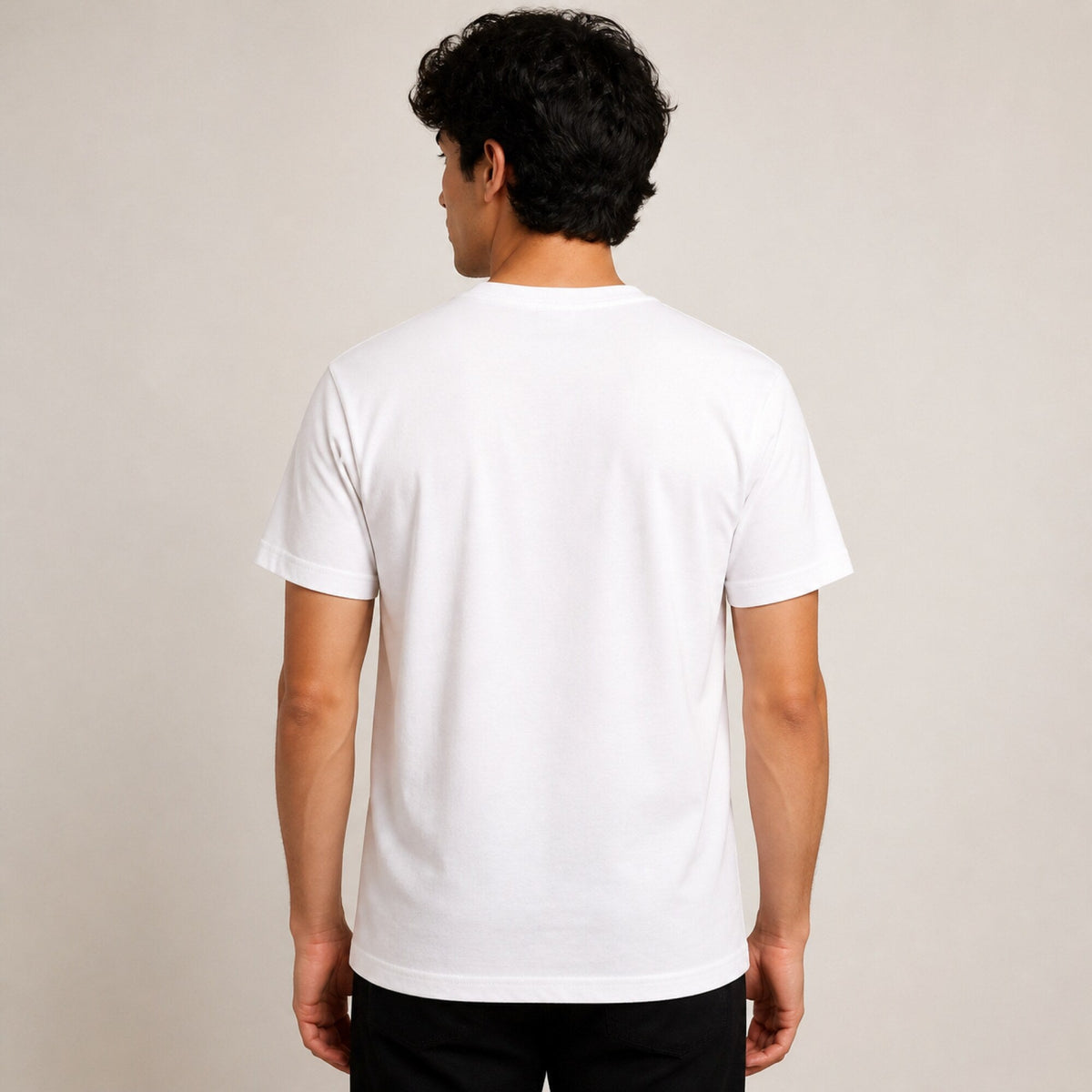 Coffee Lover's Dream Abstract Tee — worn on model, back