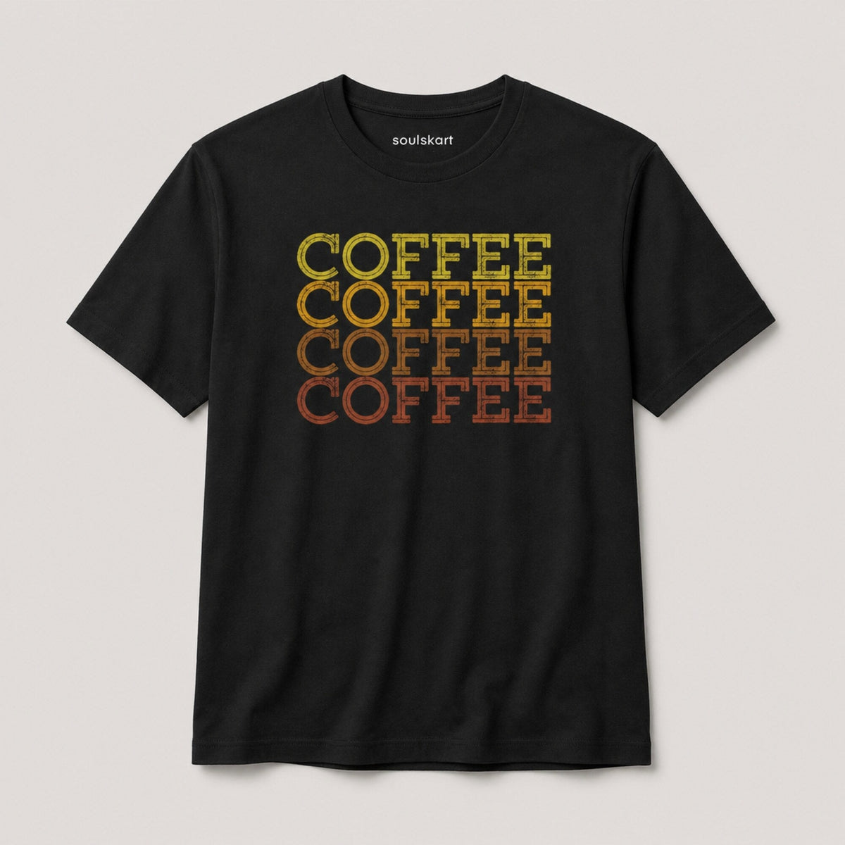 Coffee Coffee Coffee Coffee Print Tee — front view