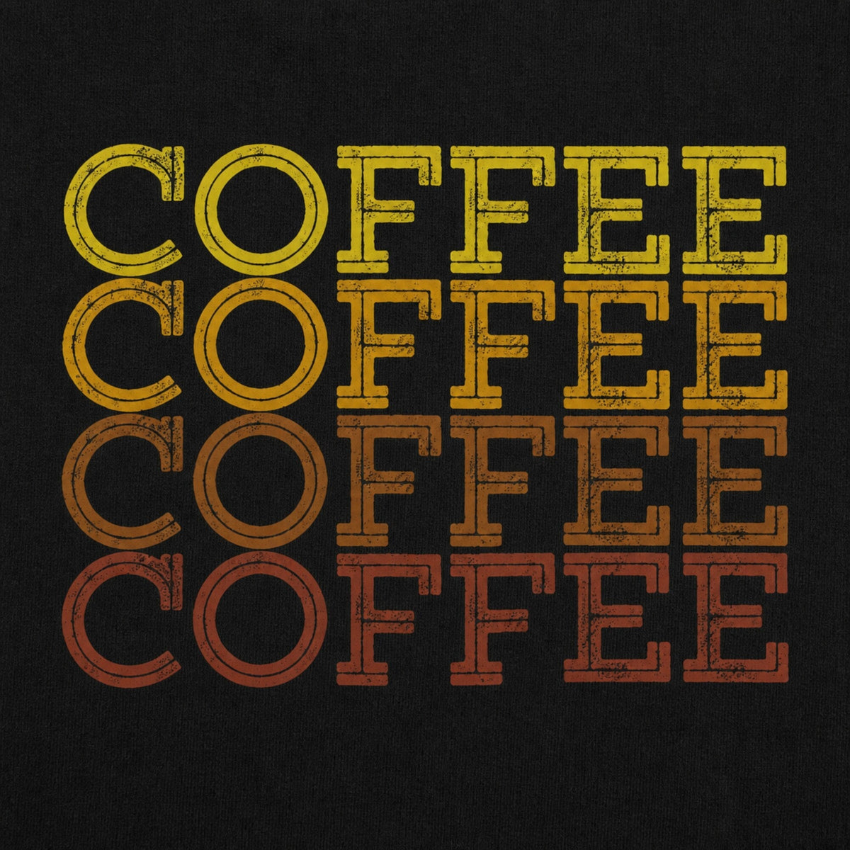 Coffee Coffee Coffee Coffee Print Tee — print detail close-up