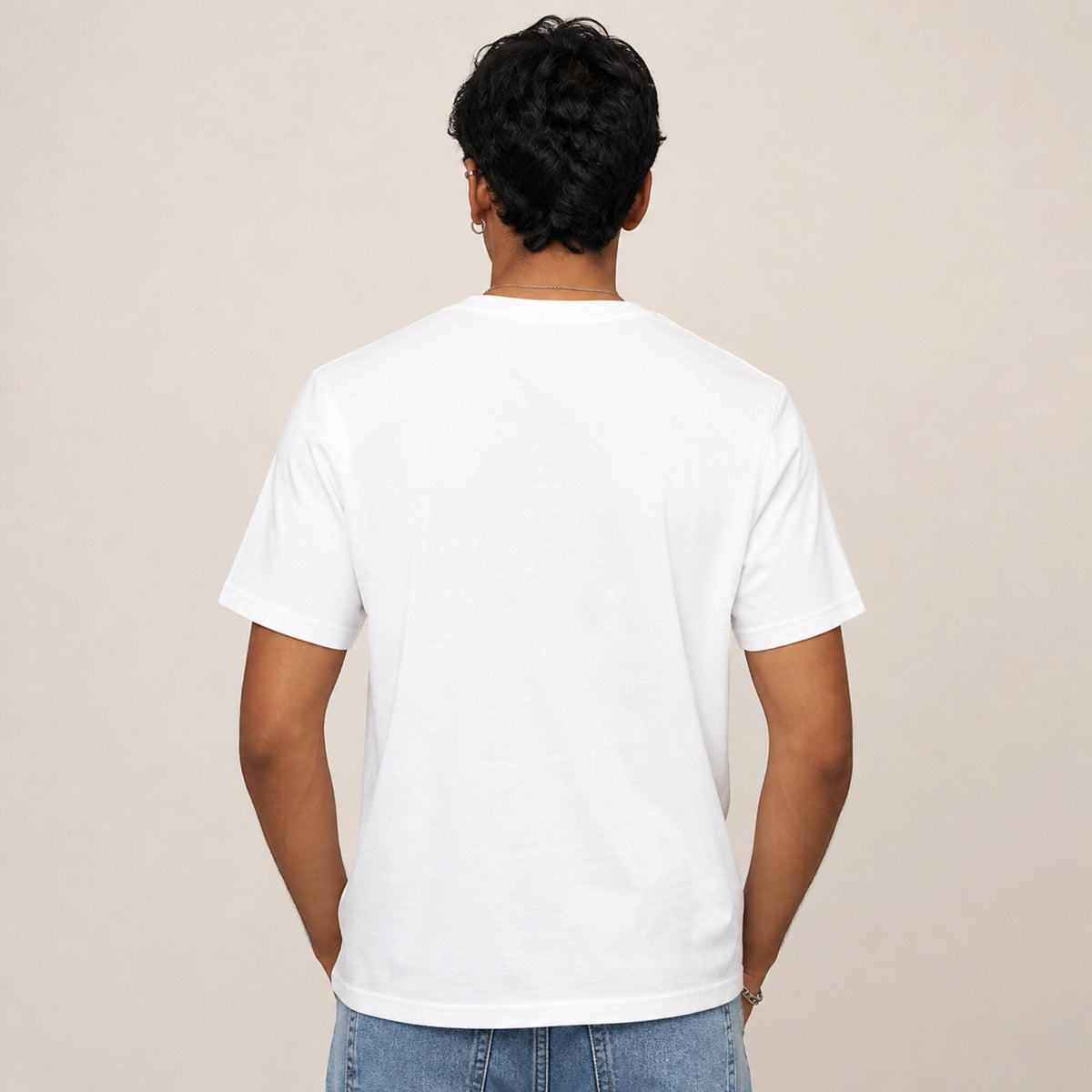 Coffee Motivation T-Shirt — worn on model, back