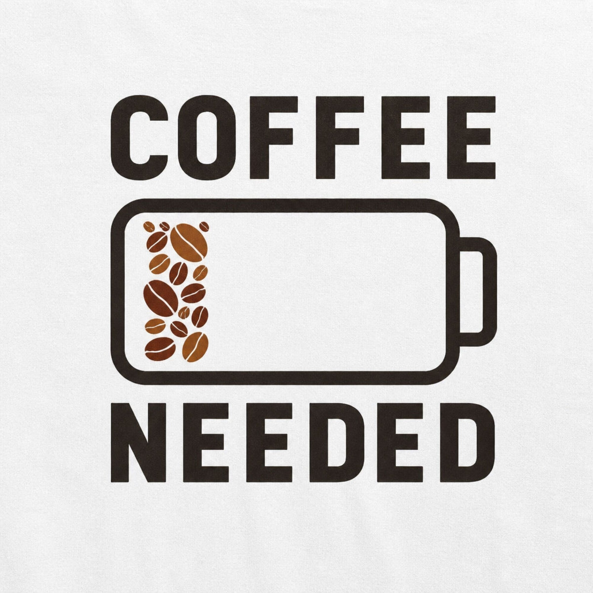 Coffee Needed Unisex Tee — print detail close-up