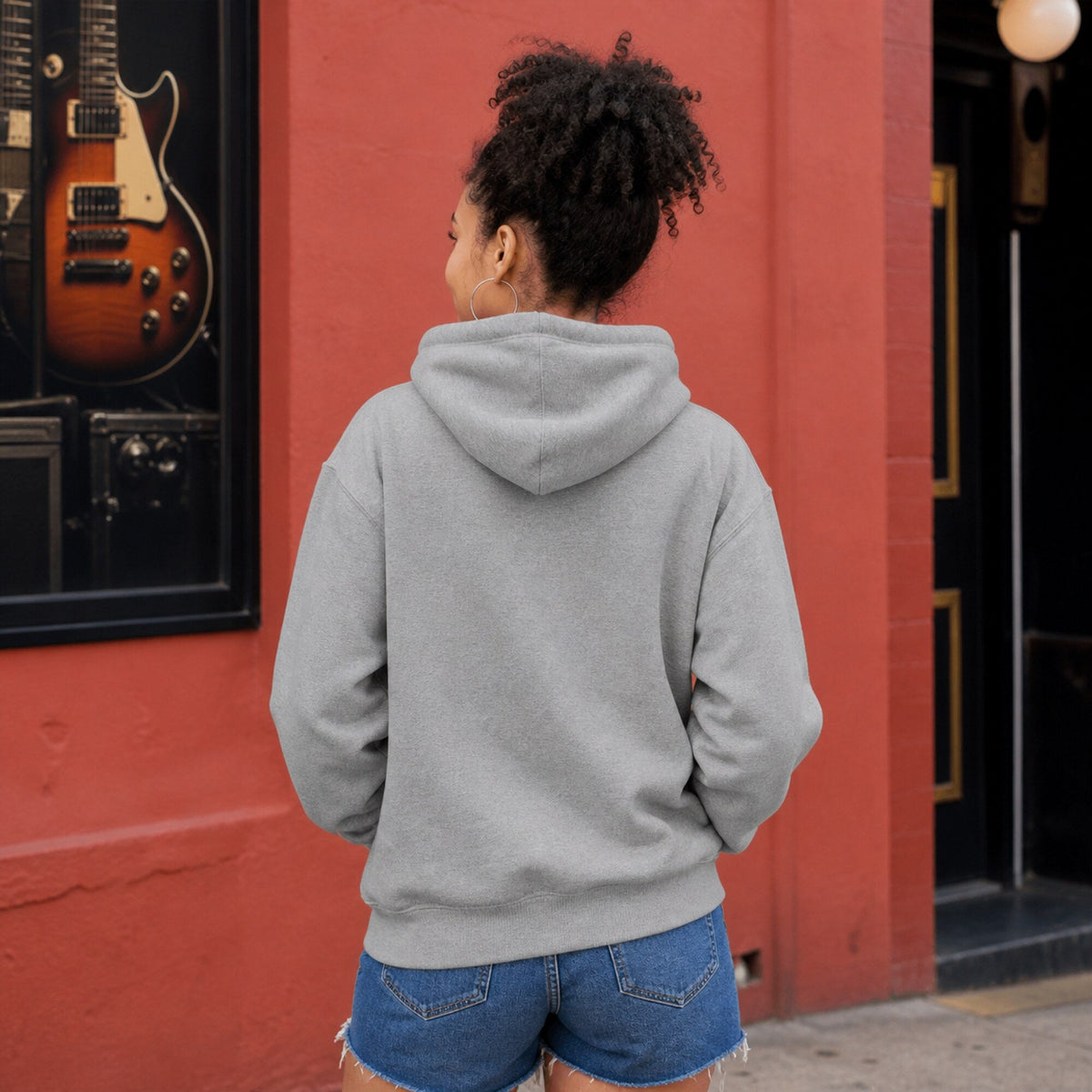 Coldplay Hoodie — worn on model, back