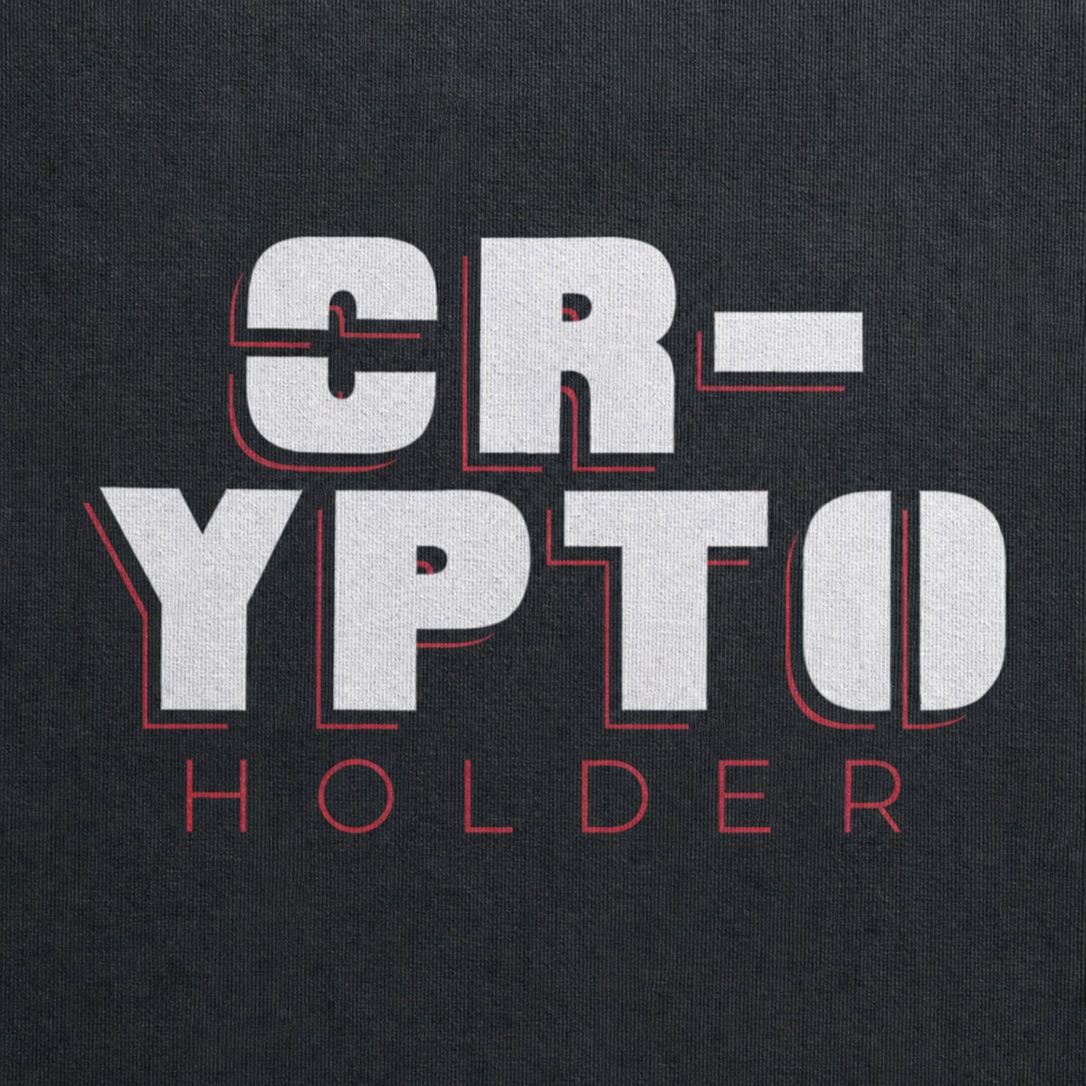 Crypto Holder Unisex T-Shirt — print detail close-up