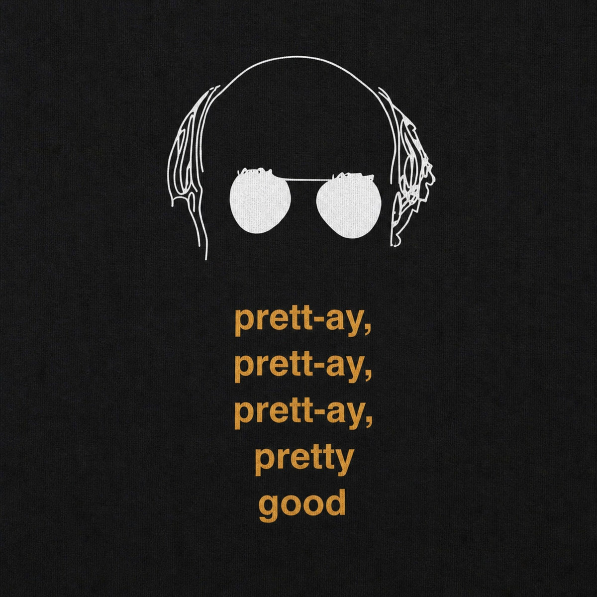 Curb Your Enthusiasm 'Good Enough' Larry David Tee — print detail close-up