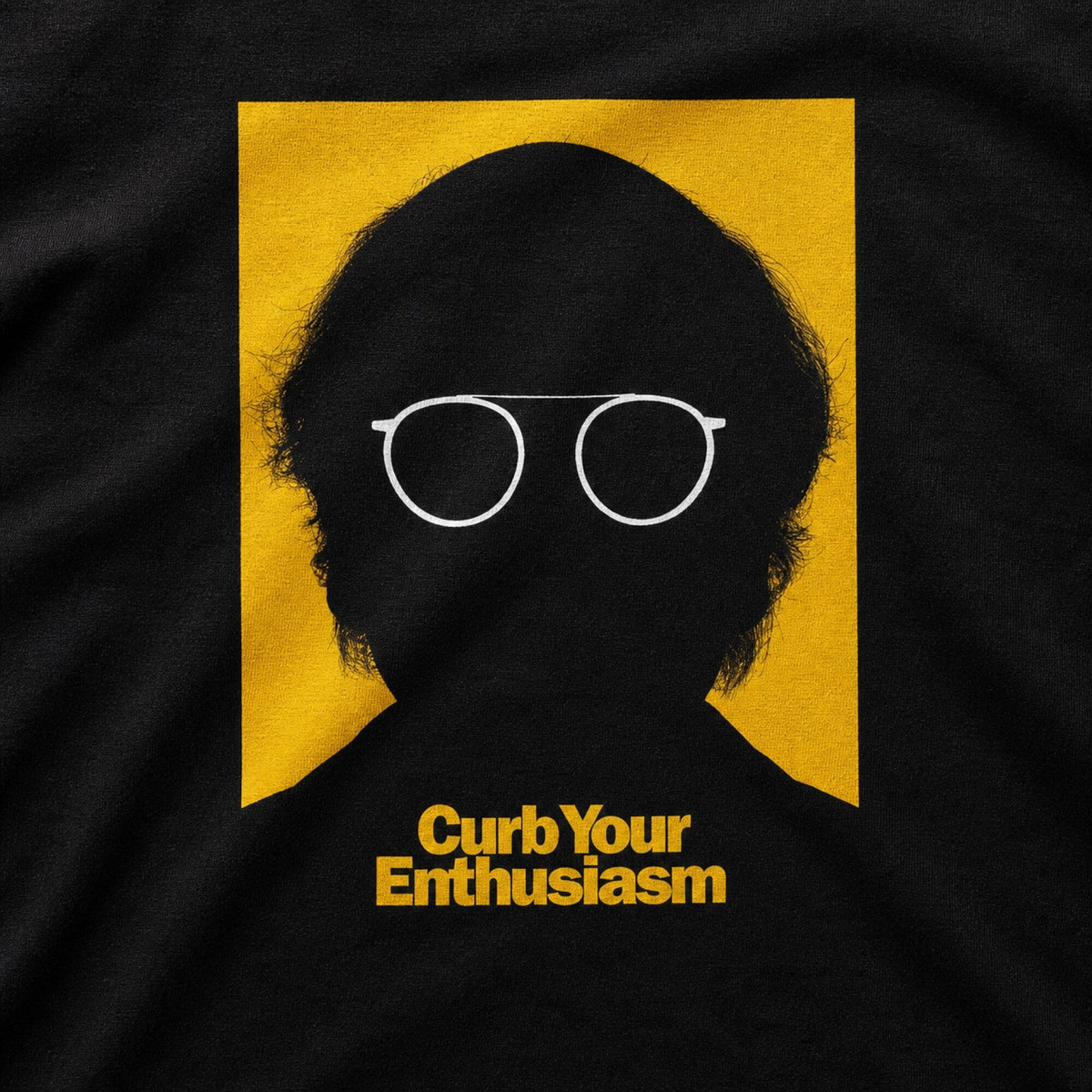 Curb Your Enthusiasm Larry Silhouette Tee — print detail close-up