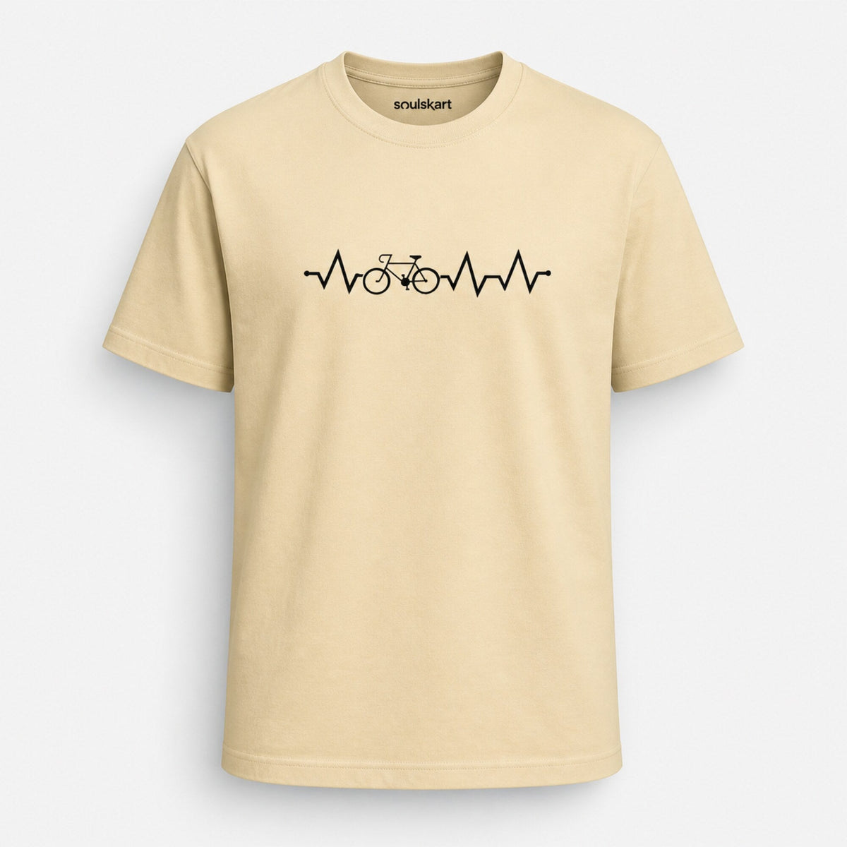 Cycling Heart Beats Unisex T-Shirt — front view