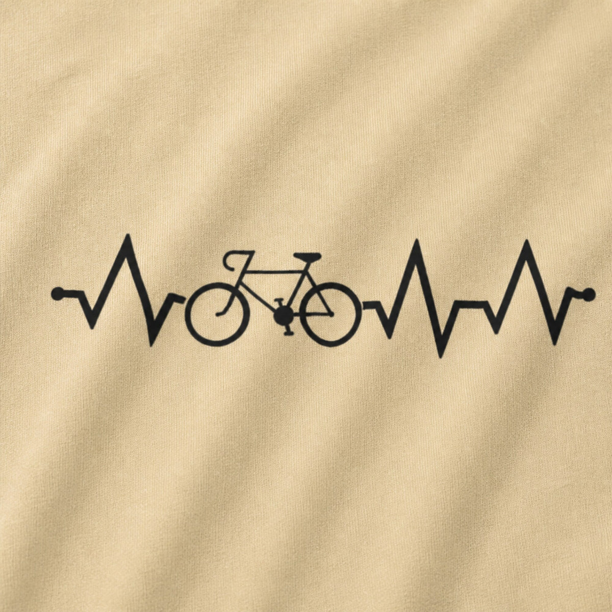 Cycling Heart Beats Unisex T-Shirt — print detail close-up