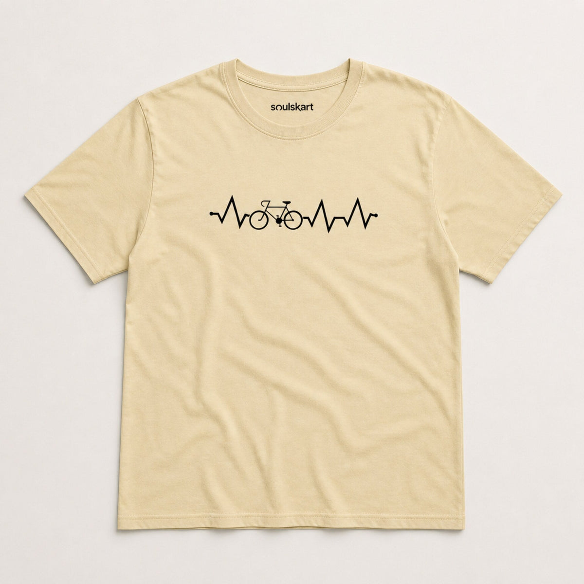 Cycling Heart Beats Unisex T-Shirt — on hanger