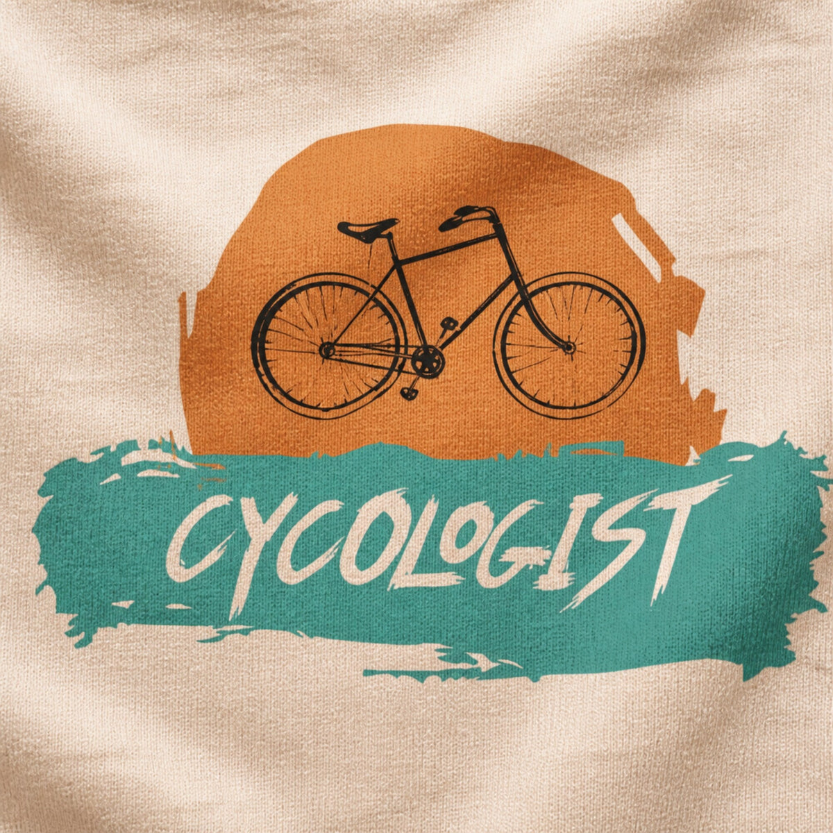 Cycologist Unisex T-Shirt — print detail close-up