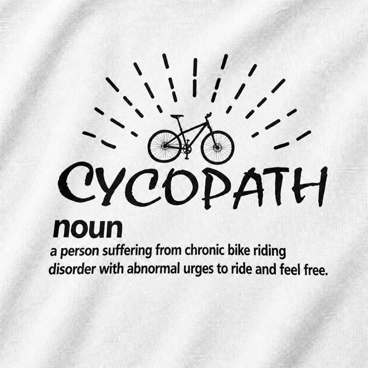 Cycopath Unisex T-Shirt — print detail close-up