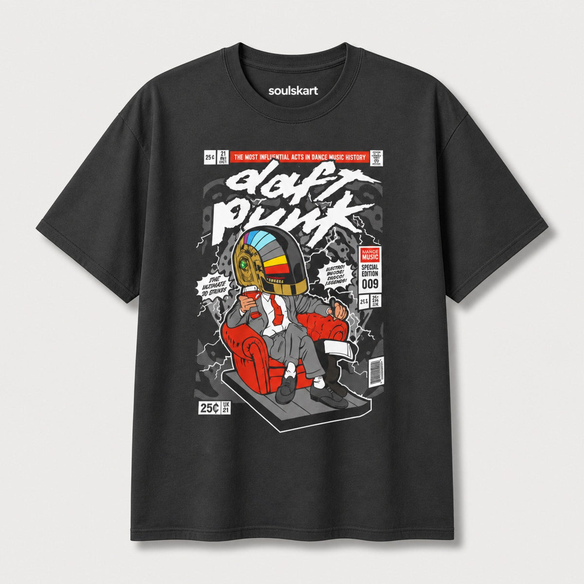 Daft Punk Pop Art Unisex T-Shirt — front view