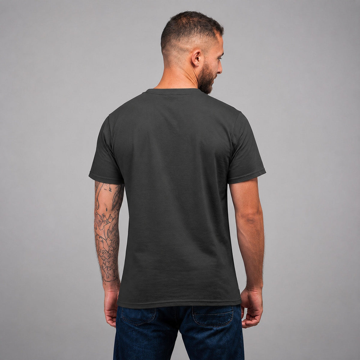 Daft Punk Pop Art Unisex T-Shirt — worn on model, back
